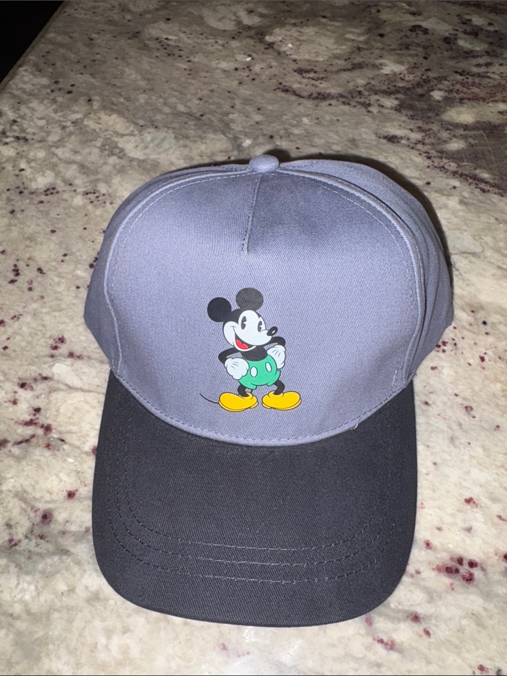 Disney Gray and Black Mickey Mouse Baseball Cap